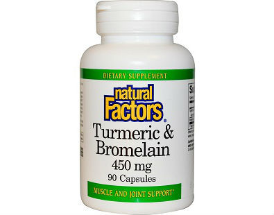 Natural Factors Turmeric & Bromelain supplement