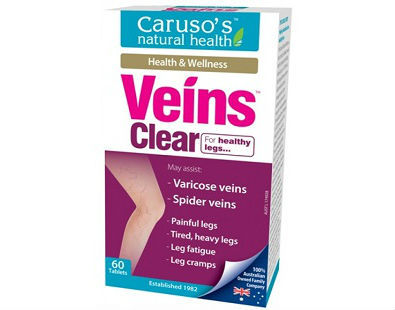 Caruso’s Natural Health Veins Clear for spider and varicose veins