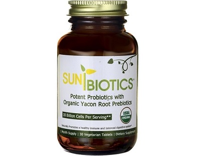 Sunbiotics Potent Probiotics with Organic Yacon Root Prebiotics