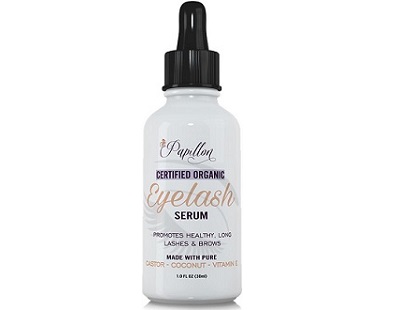 Papillon Certified Organic Eyelash Serum for Eye Lash & Eye Brow